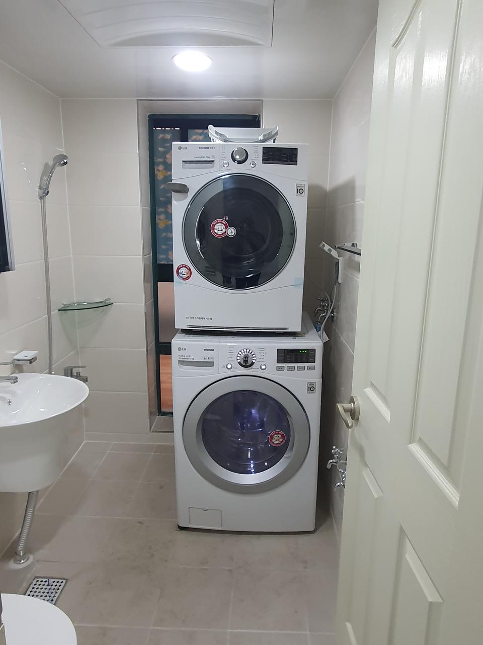 엘지 건조기+드럼세탁기 직렬셋트 (설치가능@