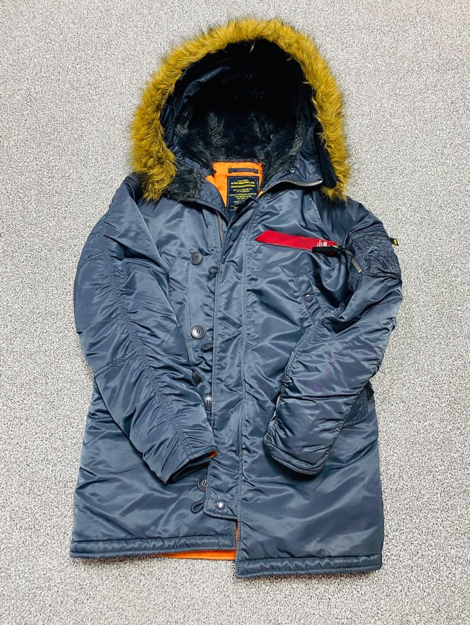  (M) 알파인더스트리 야상 알파 남성 네이비 실제 100