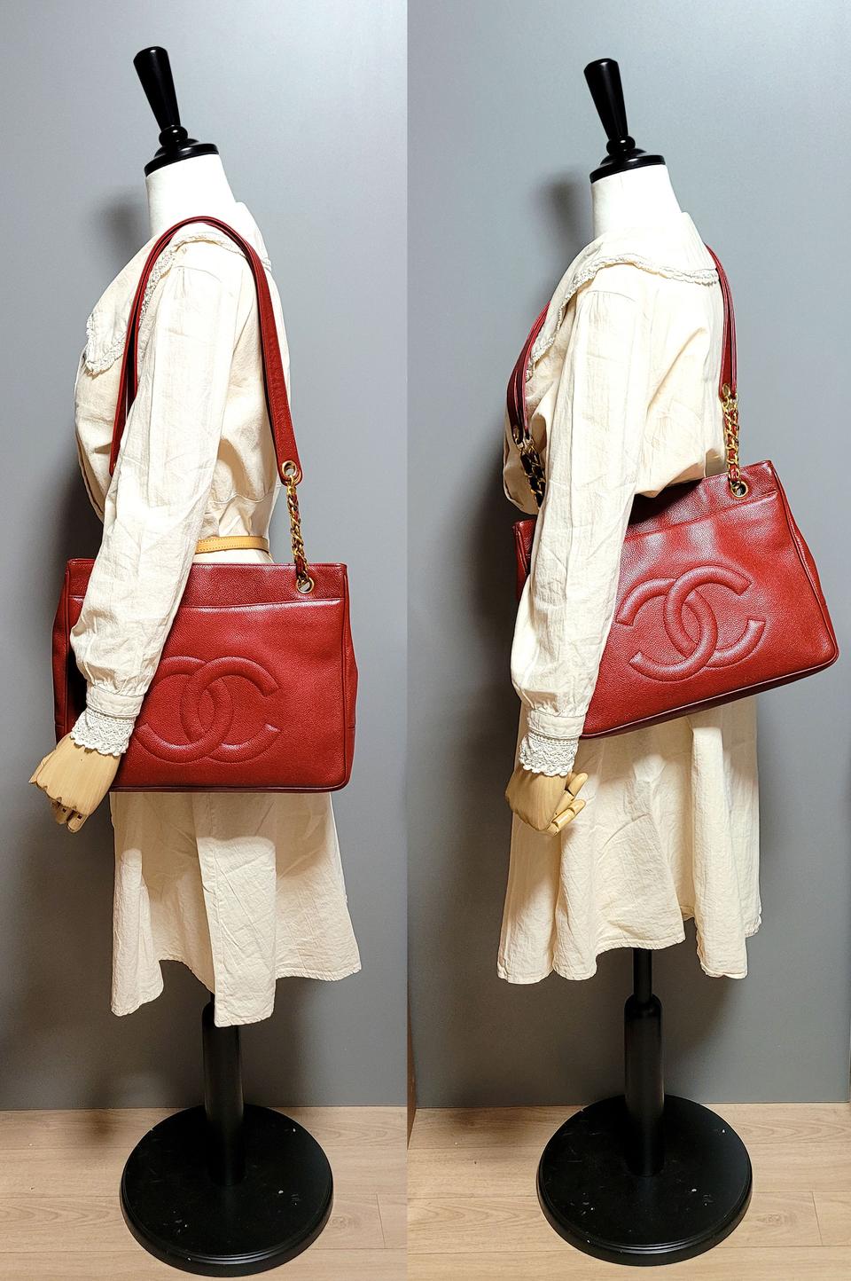 [중고A-급] 샤넬 캐비어 빈티지 타임리스 체인백 (2번대)