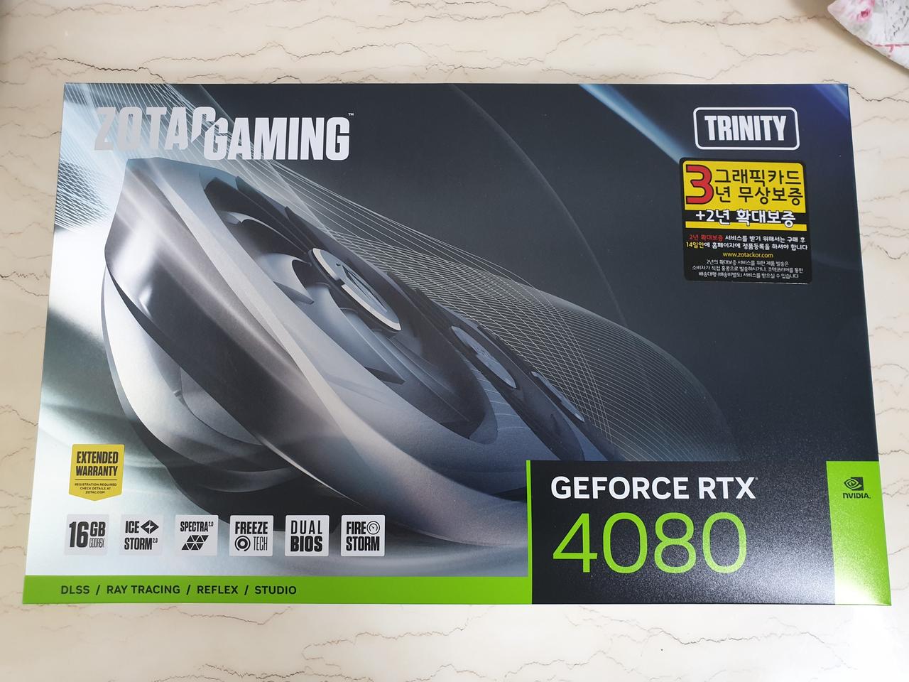 (미개봉)ZOTAC 지포스 RTX4080 트리트니 16GB 판매&교환!~