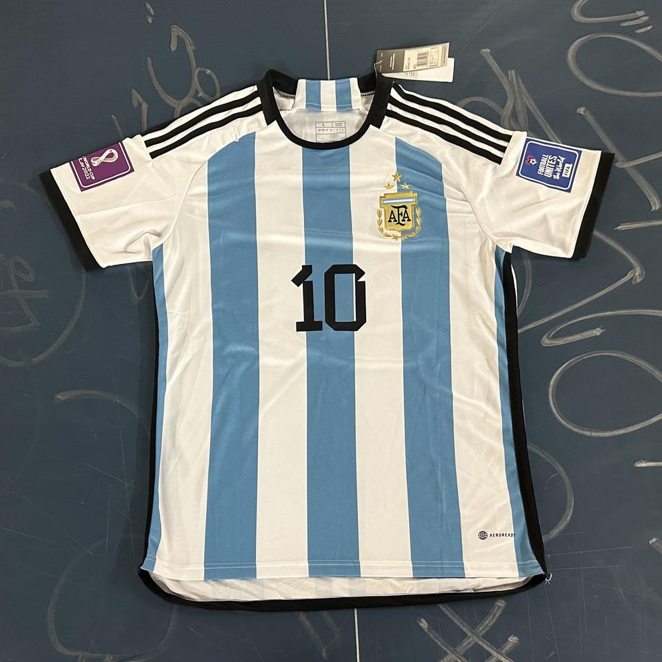 2022 월드컵 우승 아르헨티나 메시 홈 어센틱 스타디움 유니폼  축구 argentina