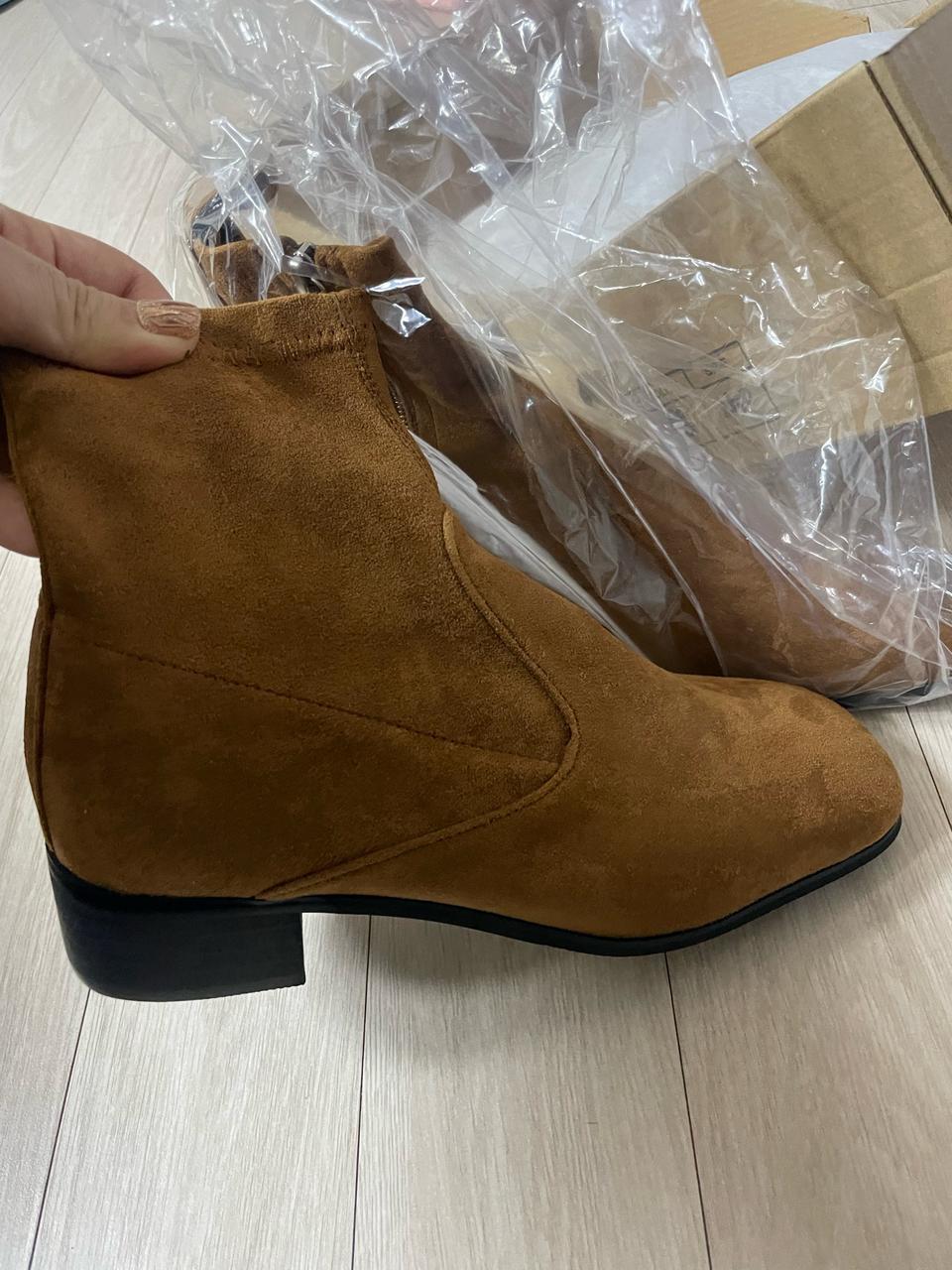 새상품] 카멜 브라운 앵클부츠 245추천