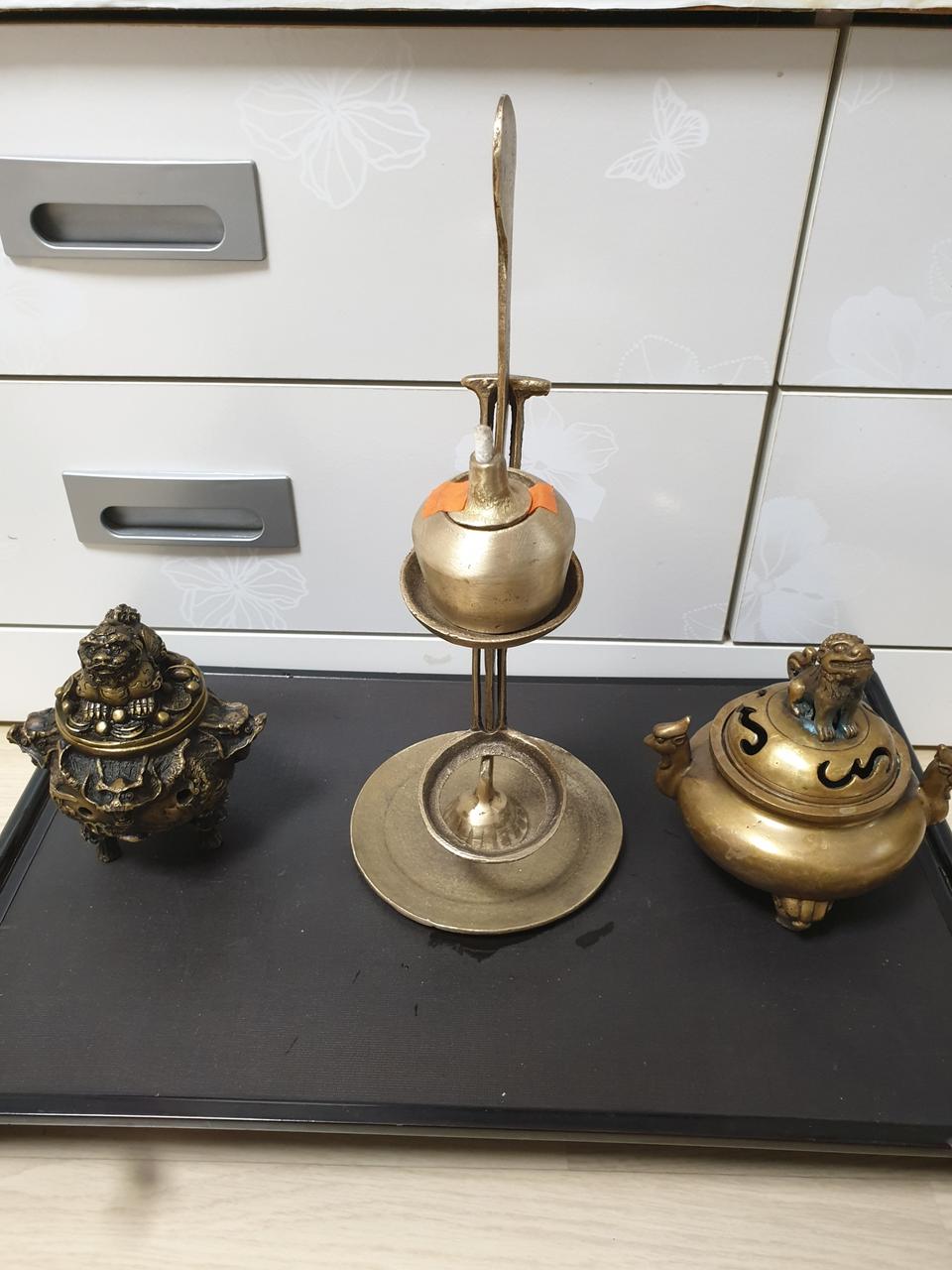 황동 호롱' 해태상 향로