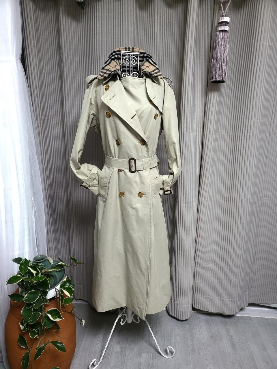 여 77 버버리  순모속지 바바리 롱코트 겨울용