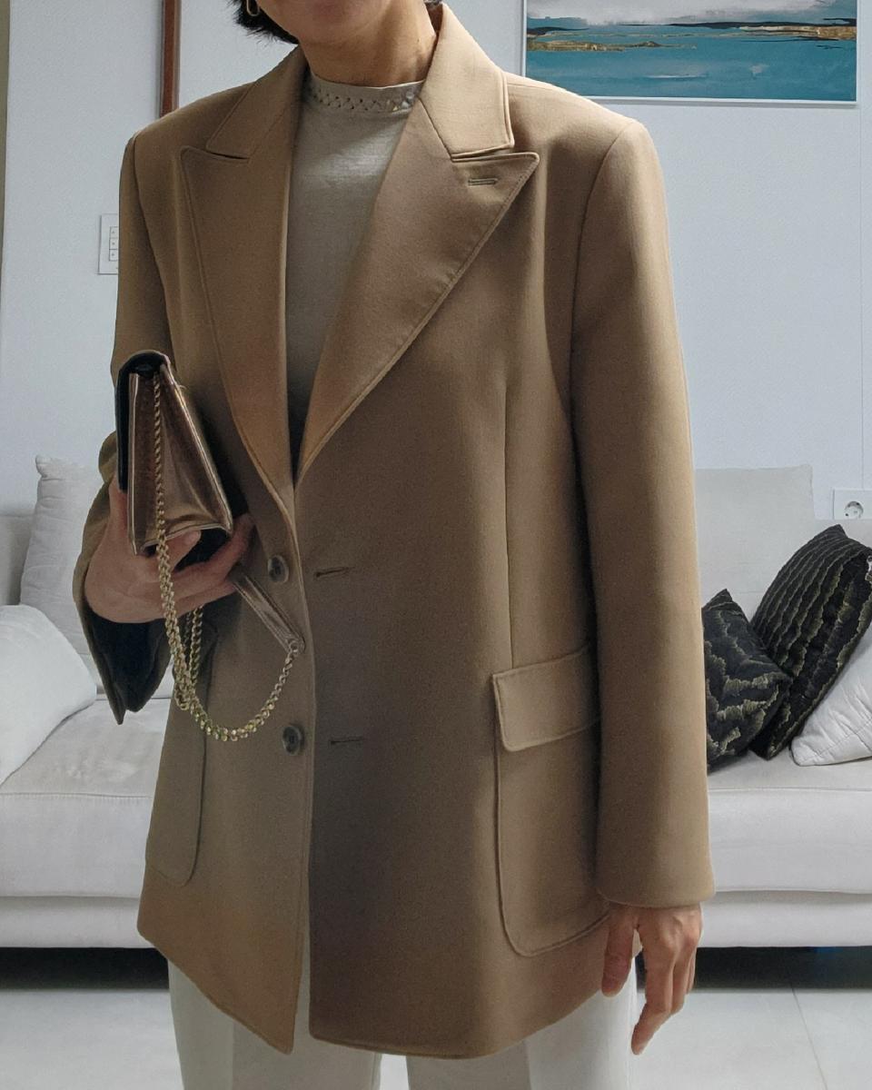 베이지 오버핏 자켓