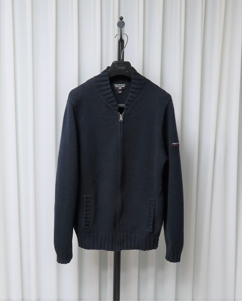 (택포)폴로진 헤비 니트집업