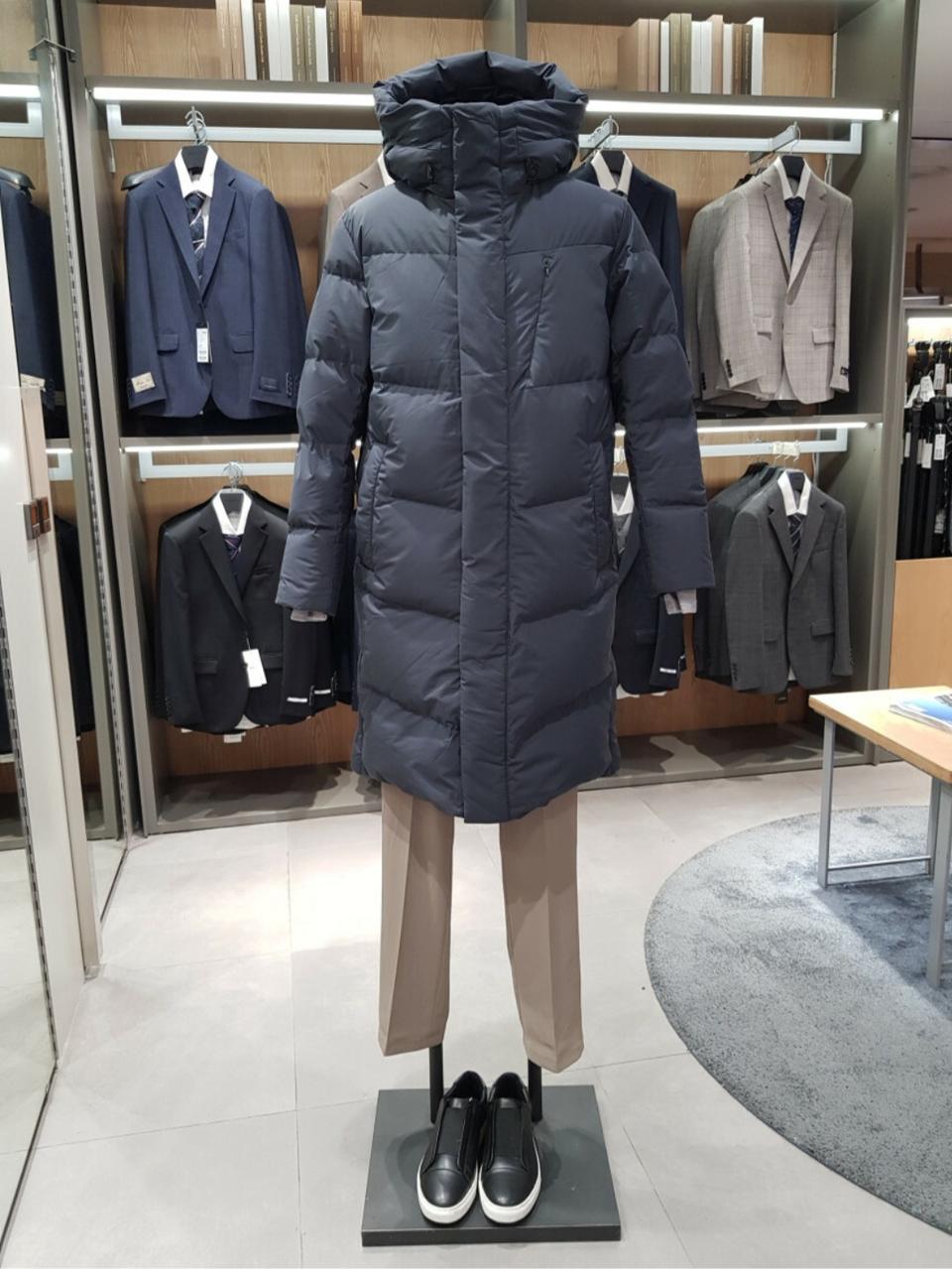 [남성슬림95, 여성95]지오지아 박서준 구스다운 롱패딩