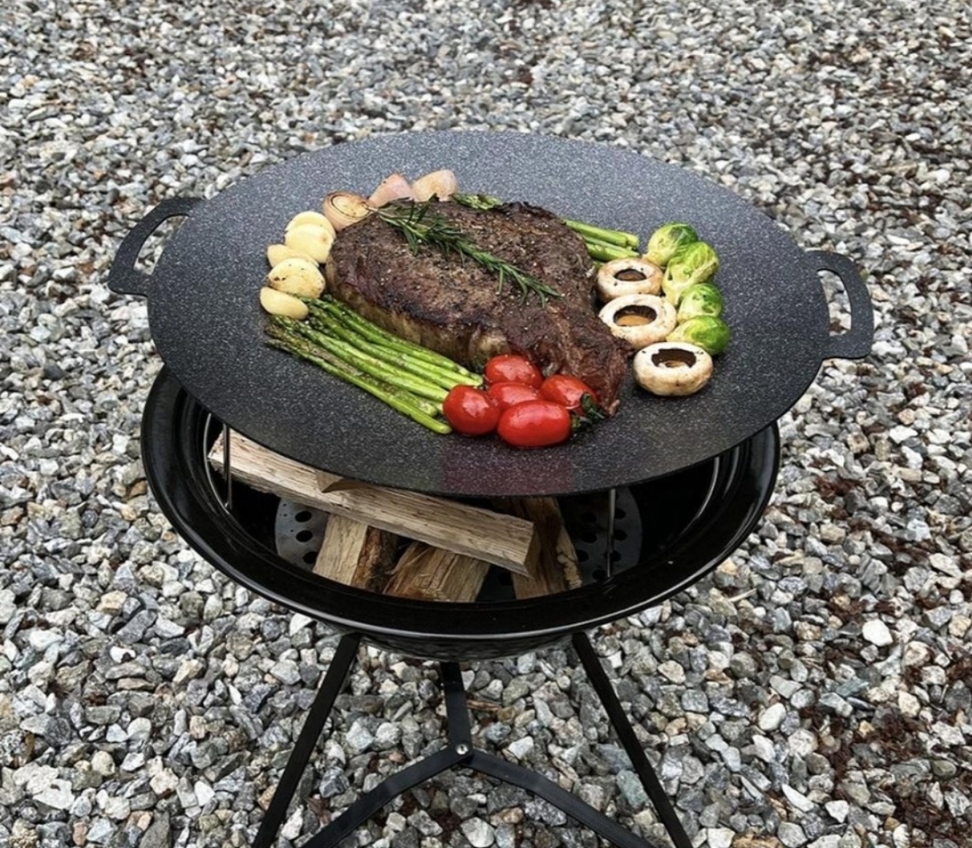 새상품 델피오레 33cm 대형 그리들팬 그릴팬 캠핑고기찌개 무쇠 주물팬