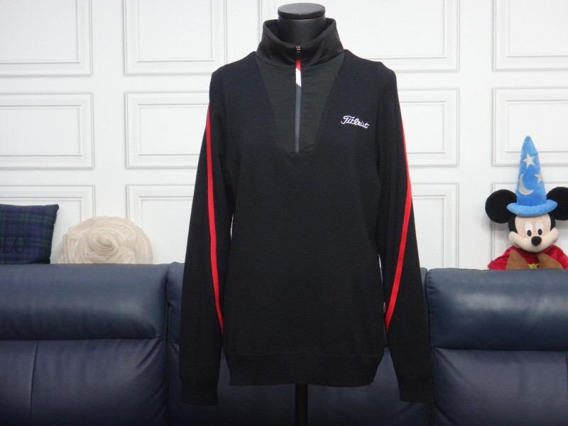 (여성105호) 타이틀리스트 여성 투어핏 반집업 방풍 니트