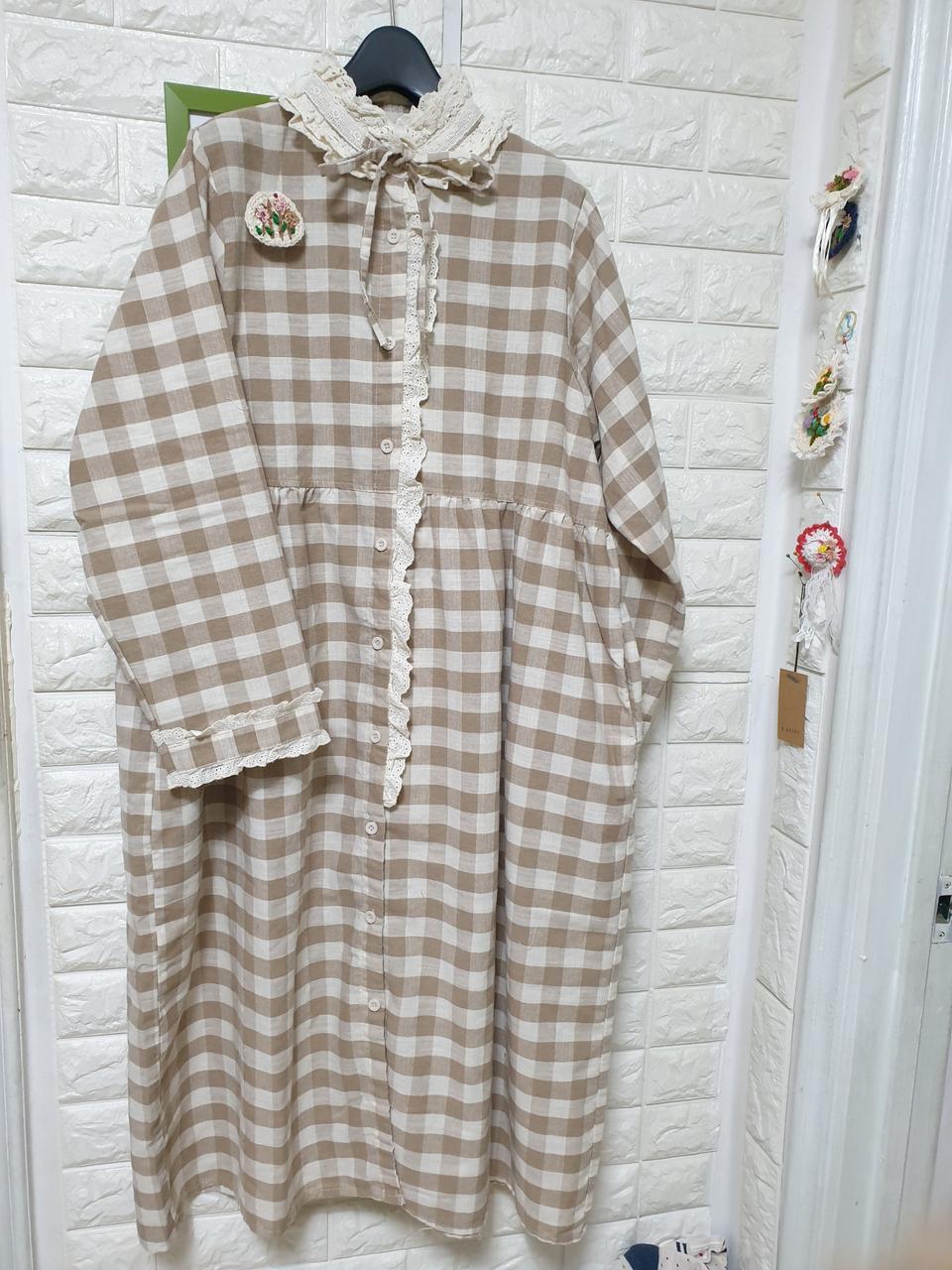 면레이스 린넨 원피스(새상품)