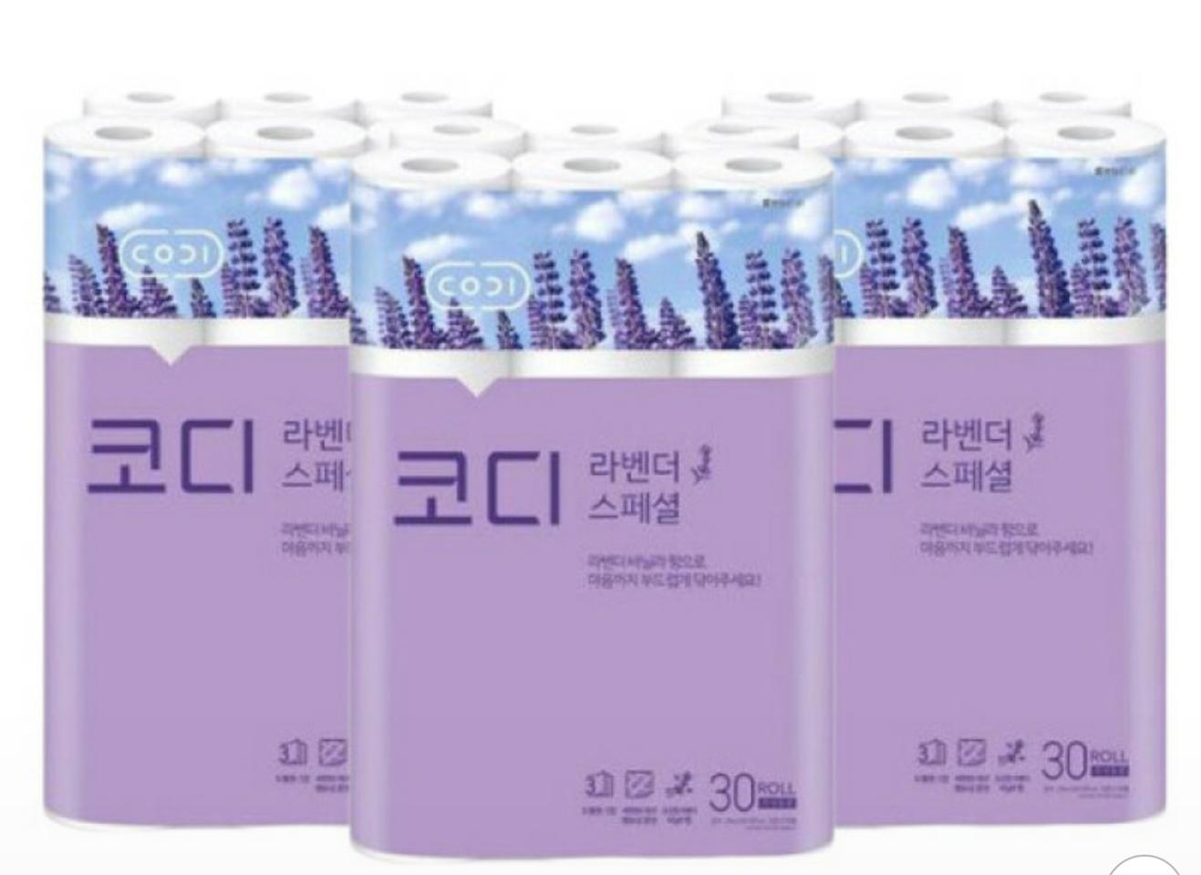 코디 라벤더 스페셜 30m30롤 x 3팩