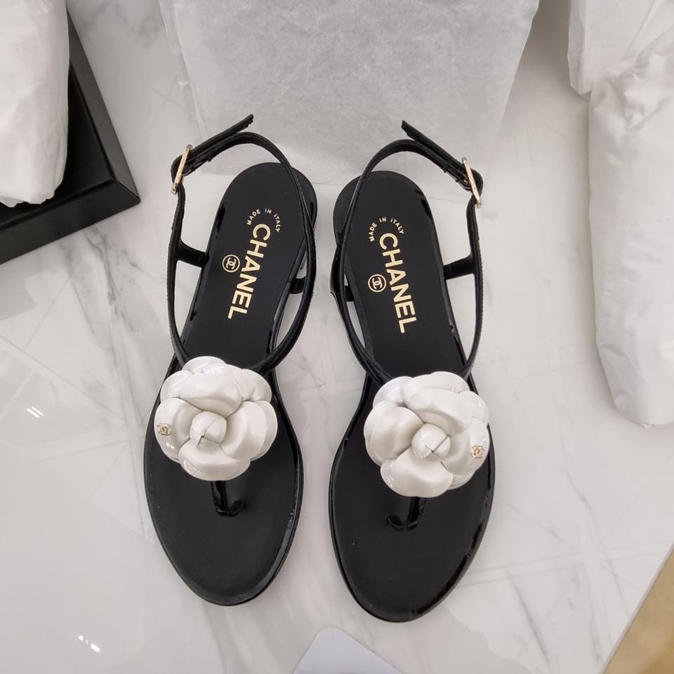 새상품)정품 샤넬 까멜리아 샌들 쪼리 230