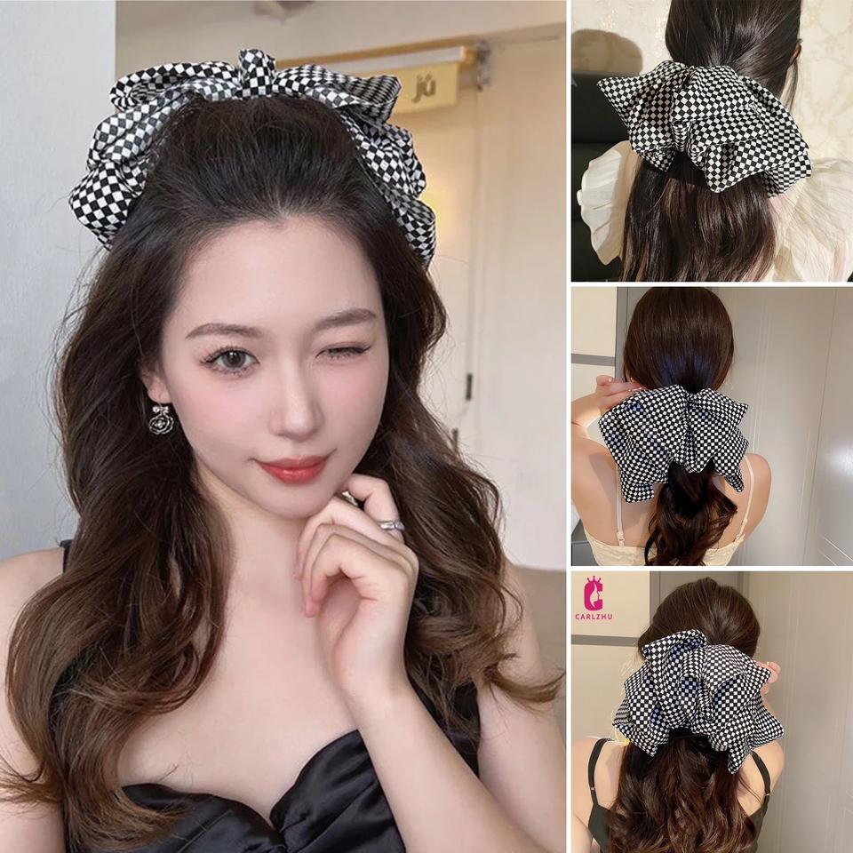 체크 찰랑 빅헤어핀