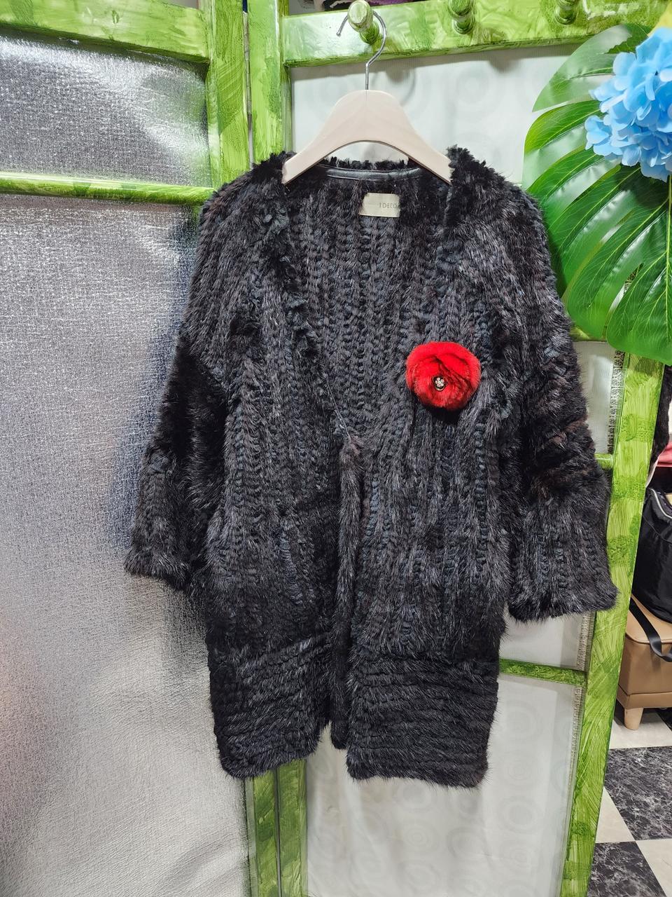 데코니팅밍크가디건