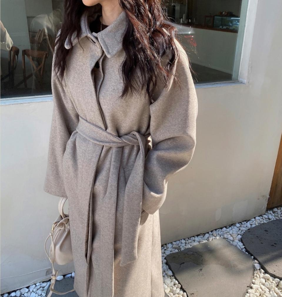 (새상품) 오트밀 롱코트