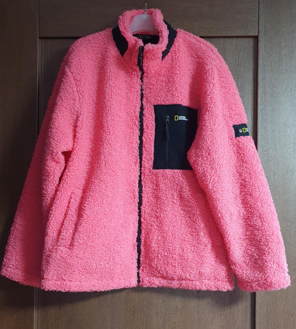 내셔널지오그래픽 핑크 뽀글이 집업