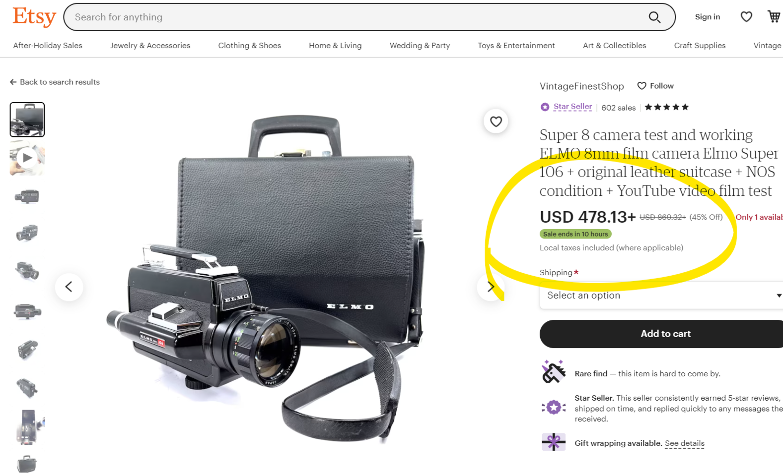 엘모 영상 카메라 Elmo Super8 106 Camera 빈티지