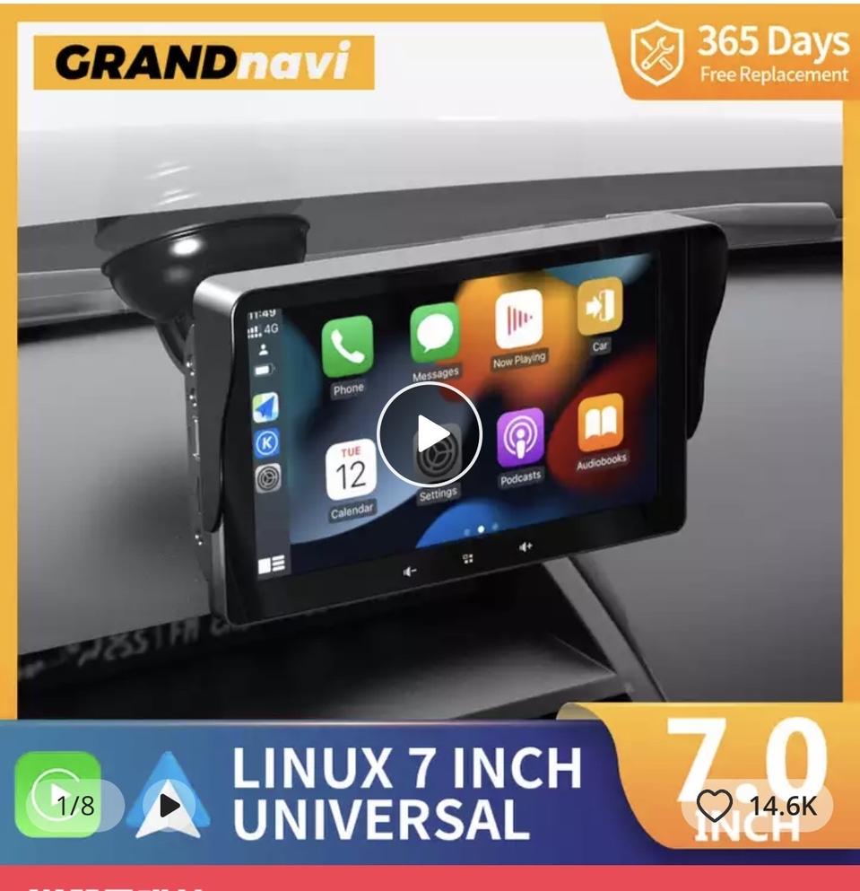 카플레이(안드로이드) 차량용 모니터 7인치