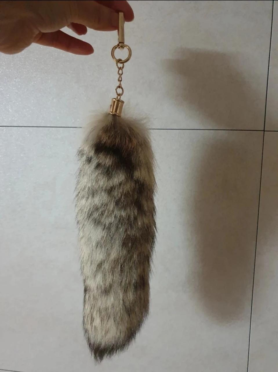 퍼 참 장식 키링 고리.새상품