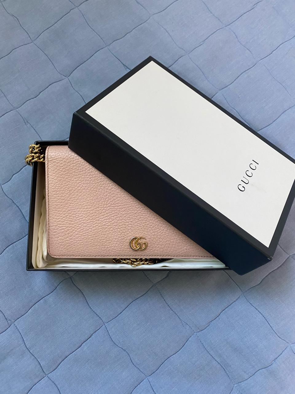 구찌 마몬트 핑크 체인백