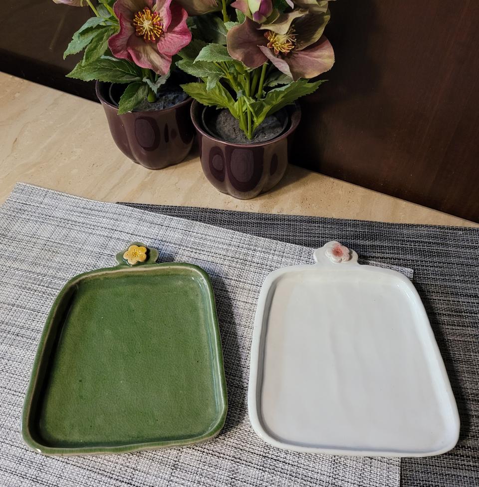 고급 핸드메이드 디너 도자기접시 세트