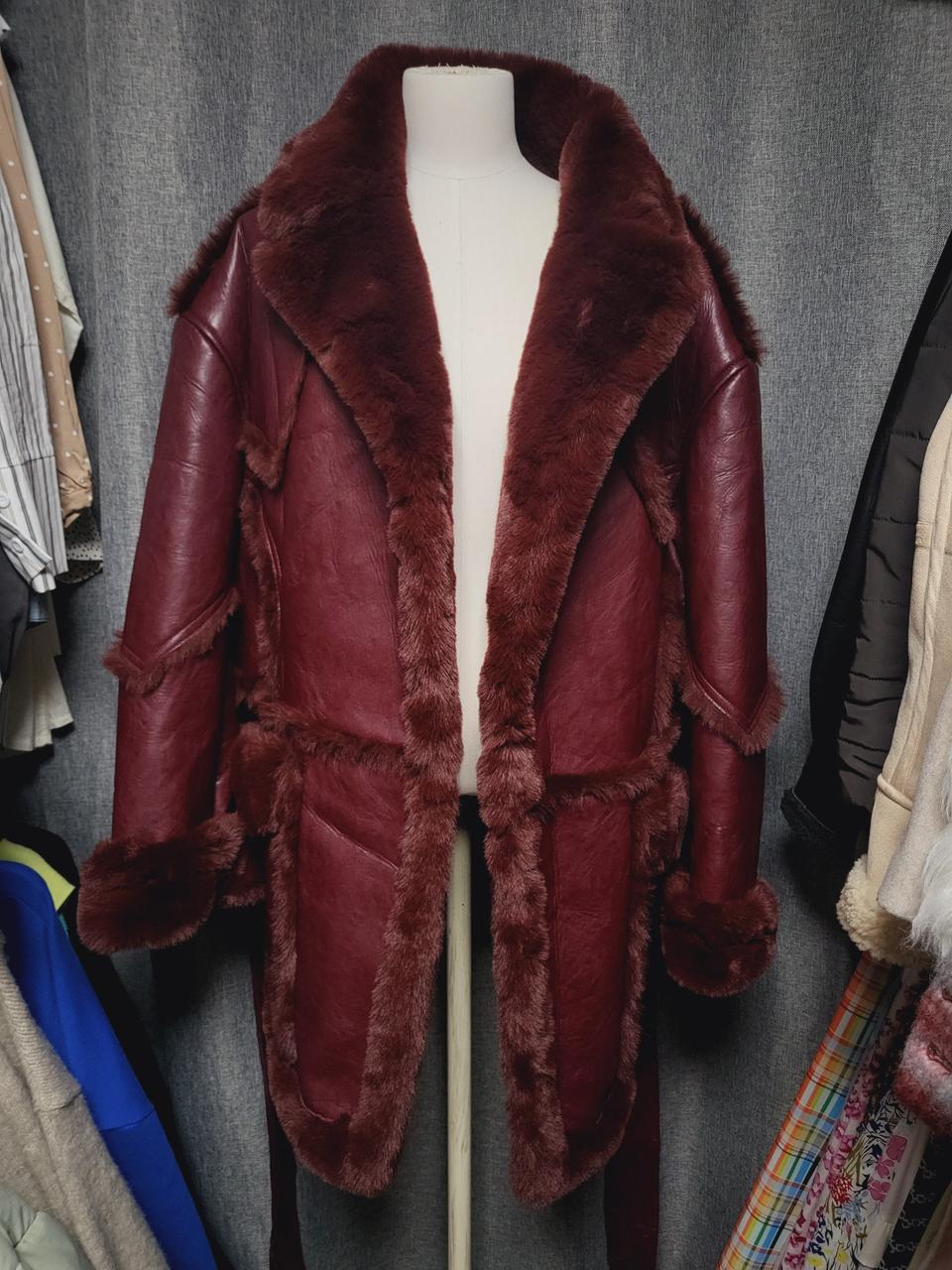 세일)밍크 레더 코트