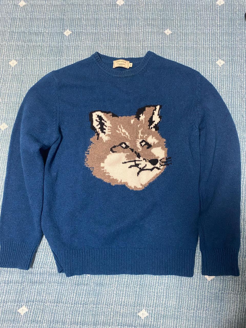 메종키츠네 빅폭스헤드 니트