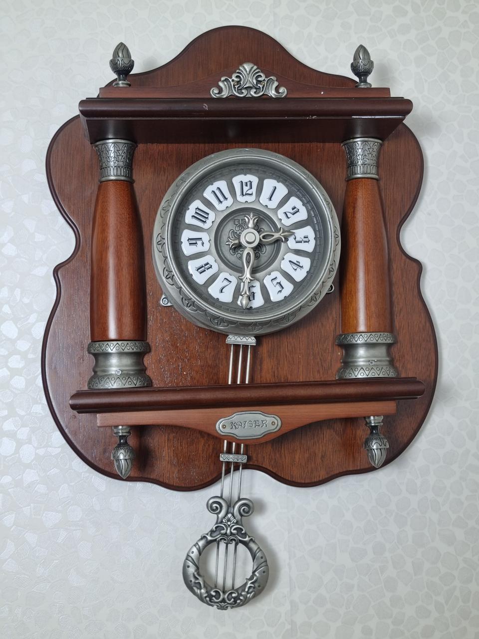 엔틱 원목 주석시계