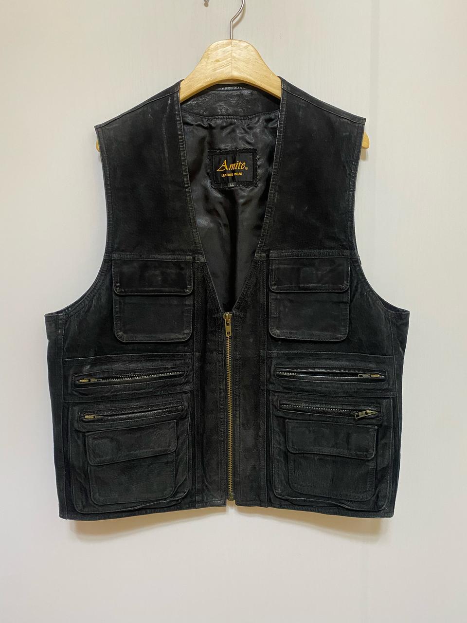 돈피가죽 낚시조끼