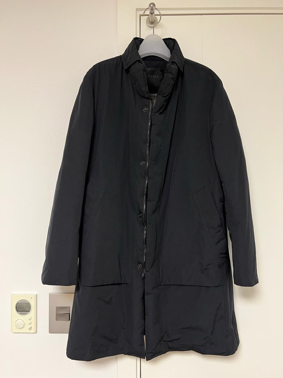 타임옴므 네이비 패딩 코트