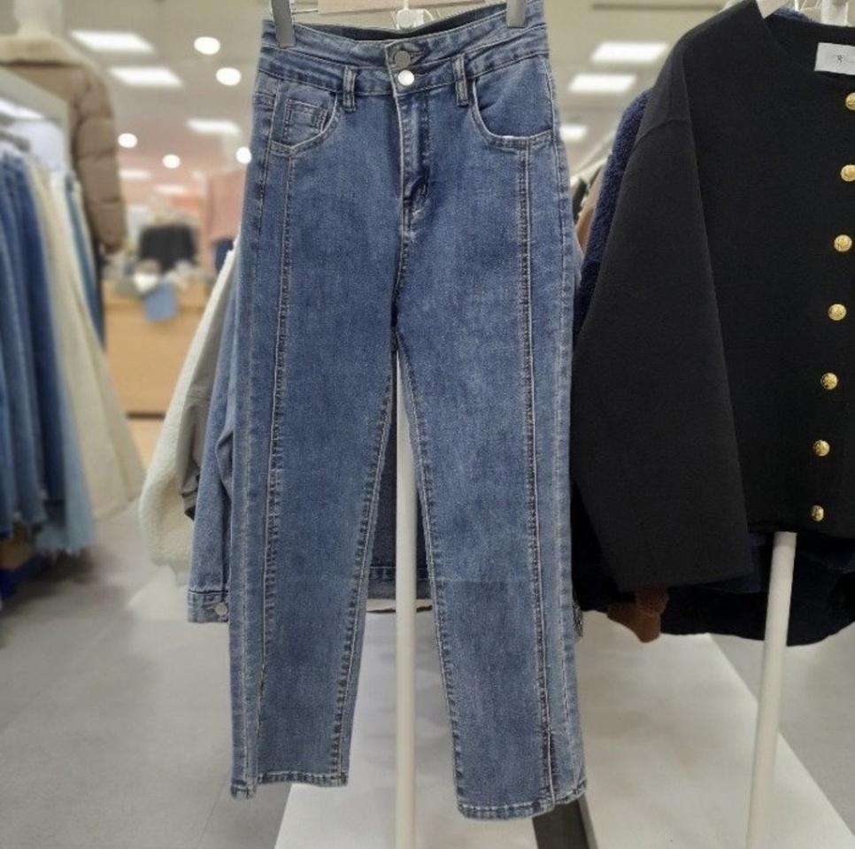 모노앤밀키 투버튼 청바지