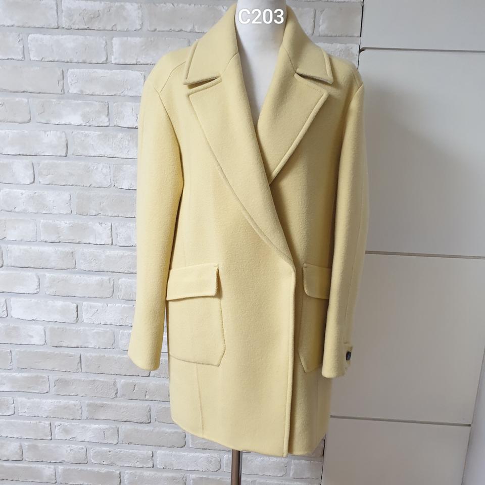 (C203) 나이스클랍 개나리색 여성 코트 S