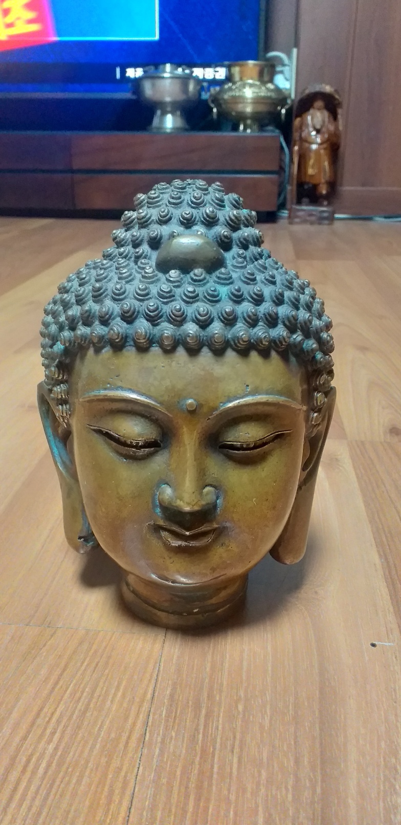 황동 석가모니 두상