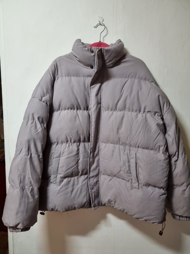 러브앤드팝 그레이 오버핏패딩