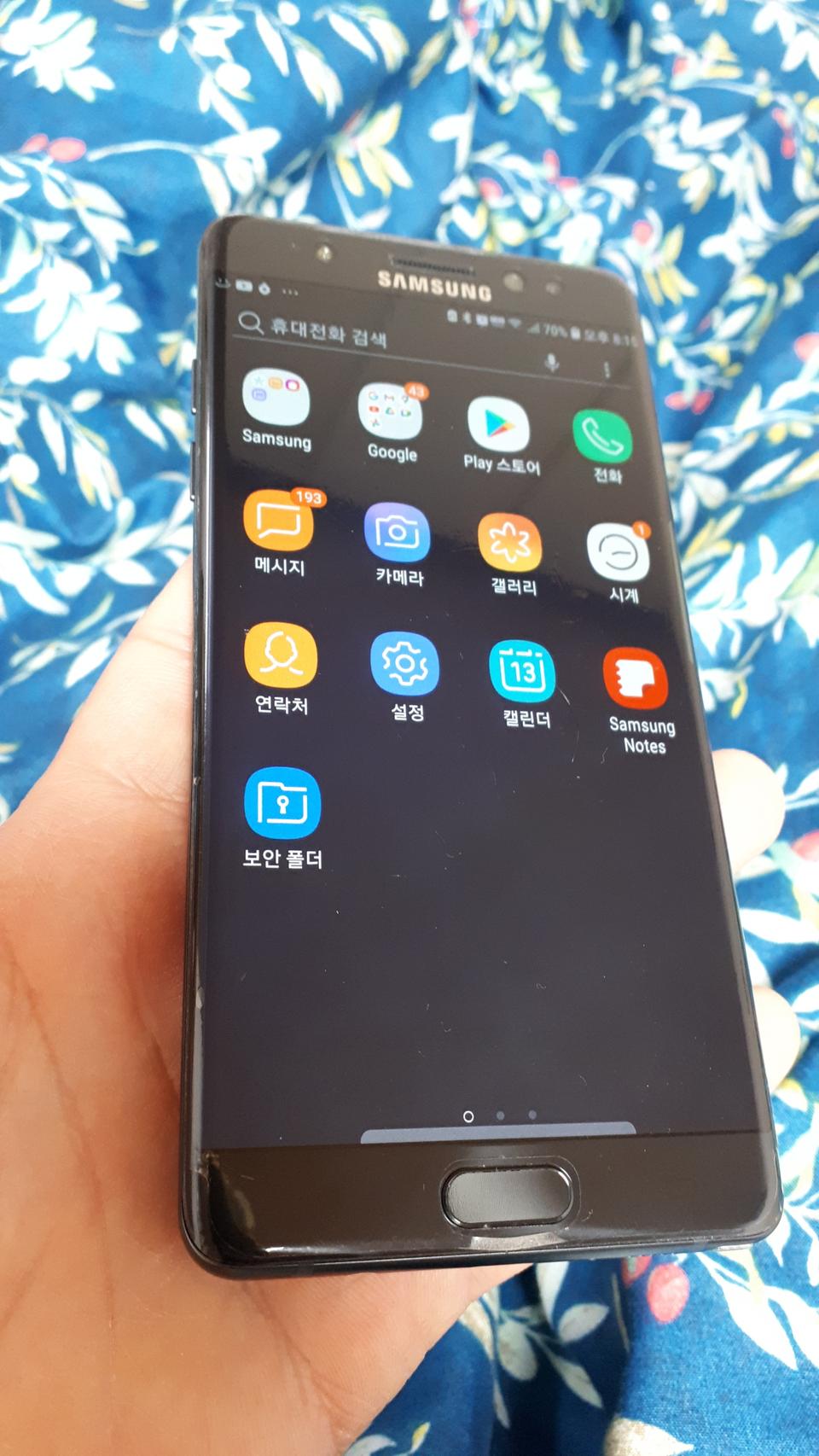 SKT 갤럭시 노트FE 상태 AA급 판매합니다.