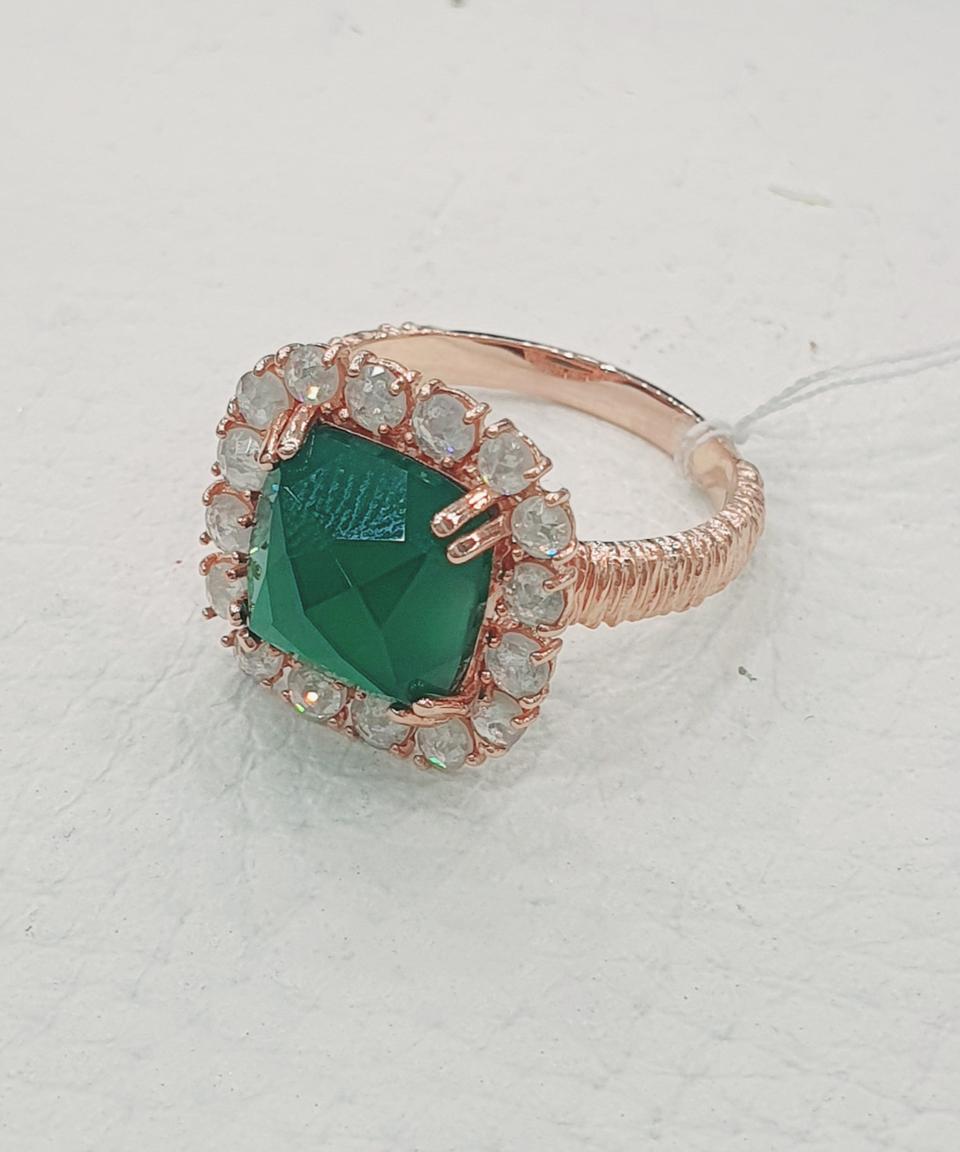 그린오닉스 러프다이아 14k 반지