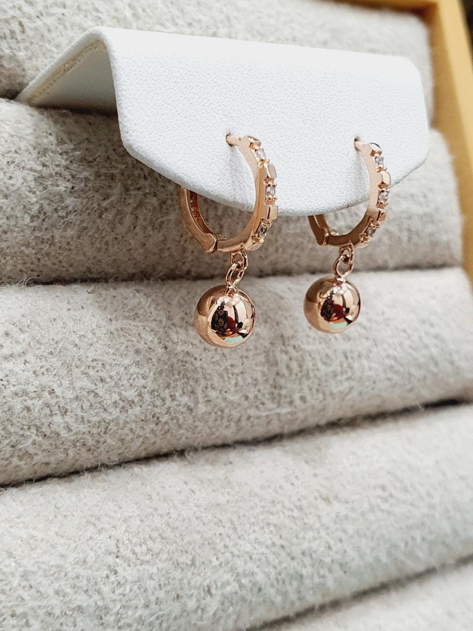 딸랑 볼 원터치 링귀걸이14k