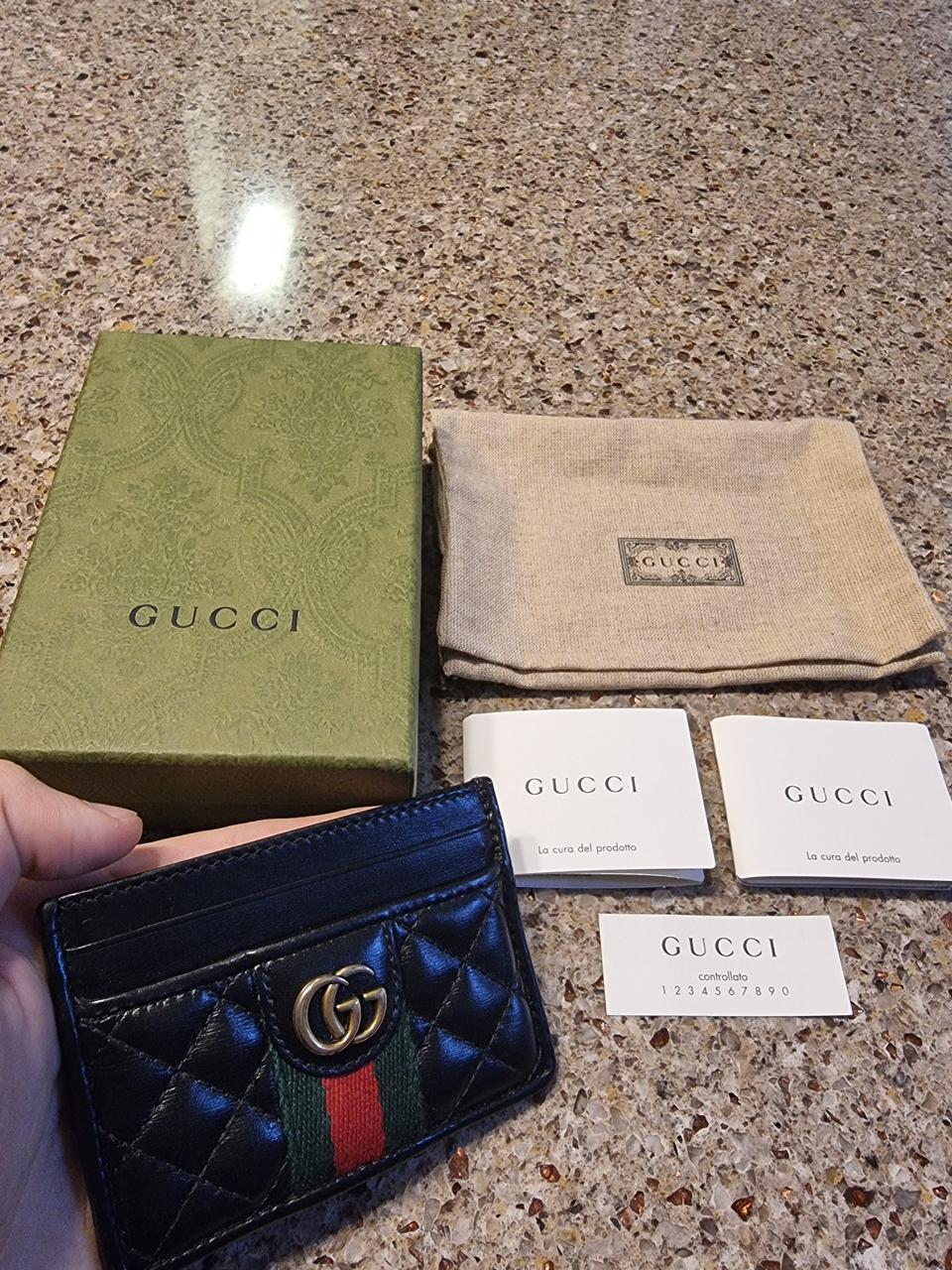 [풀구성] 구찌 오피디아 퀼팅 블랙 카드지갑