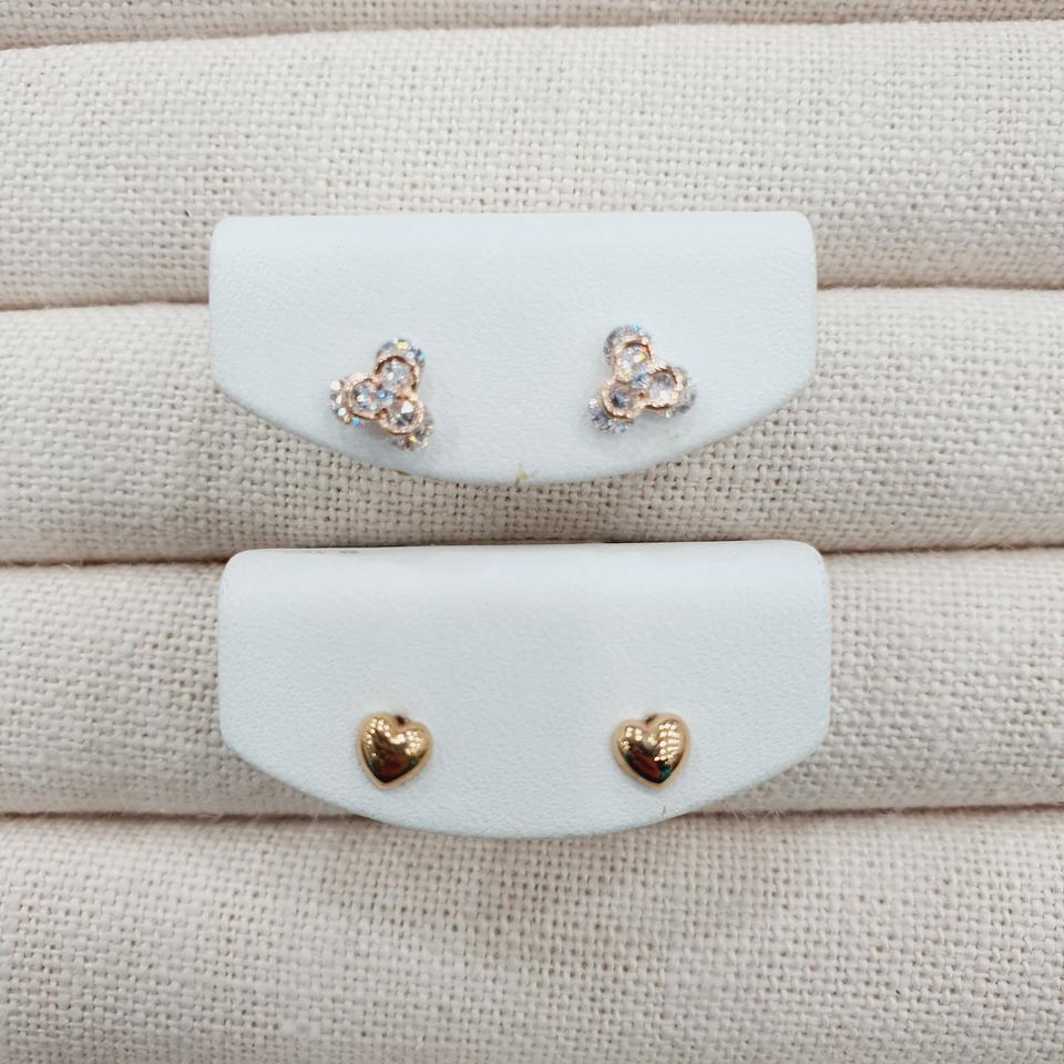 14k핑크골드 미니귀걸이두쌍 set