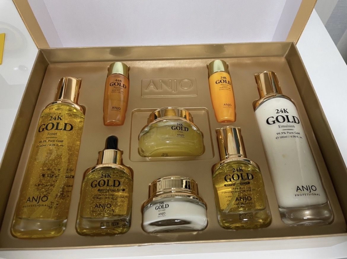 앙쥬 24k 골드 8종 프로페셔널 기능성 스킨케어 화장품