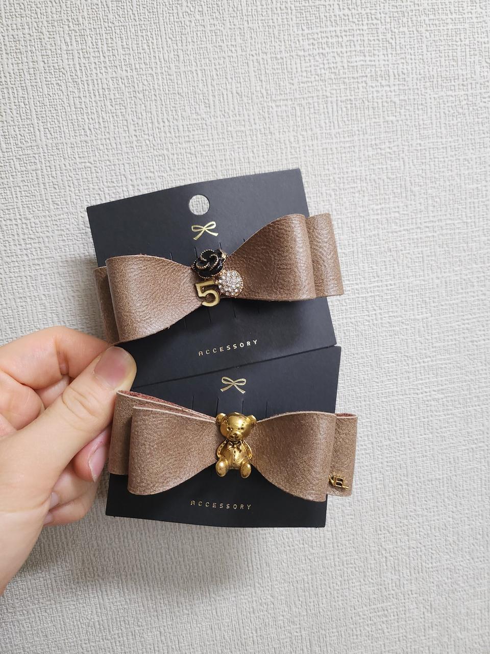 빈티지 가죽리본 집게핀 세트