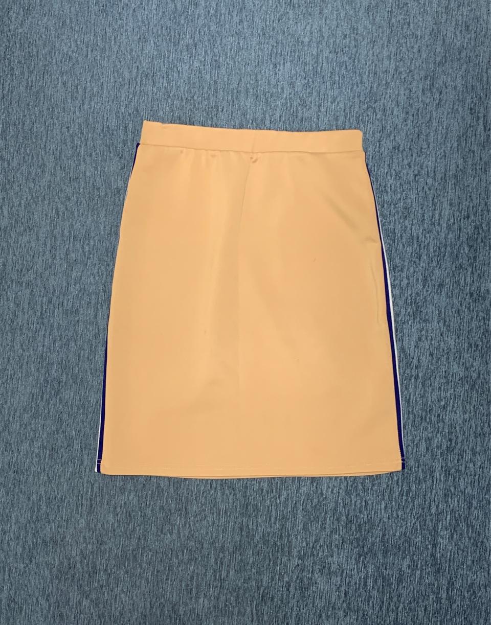 H라인 밴딩 스커트 (머스터드 컬러)