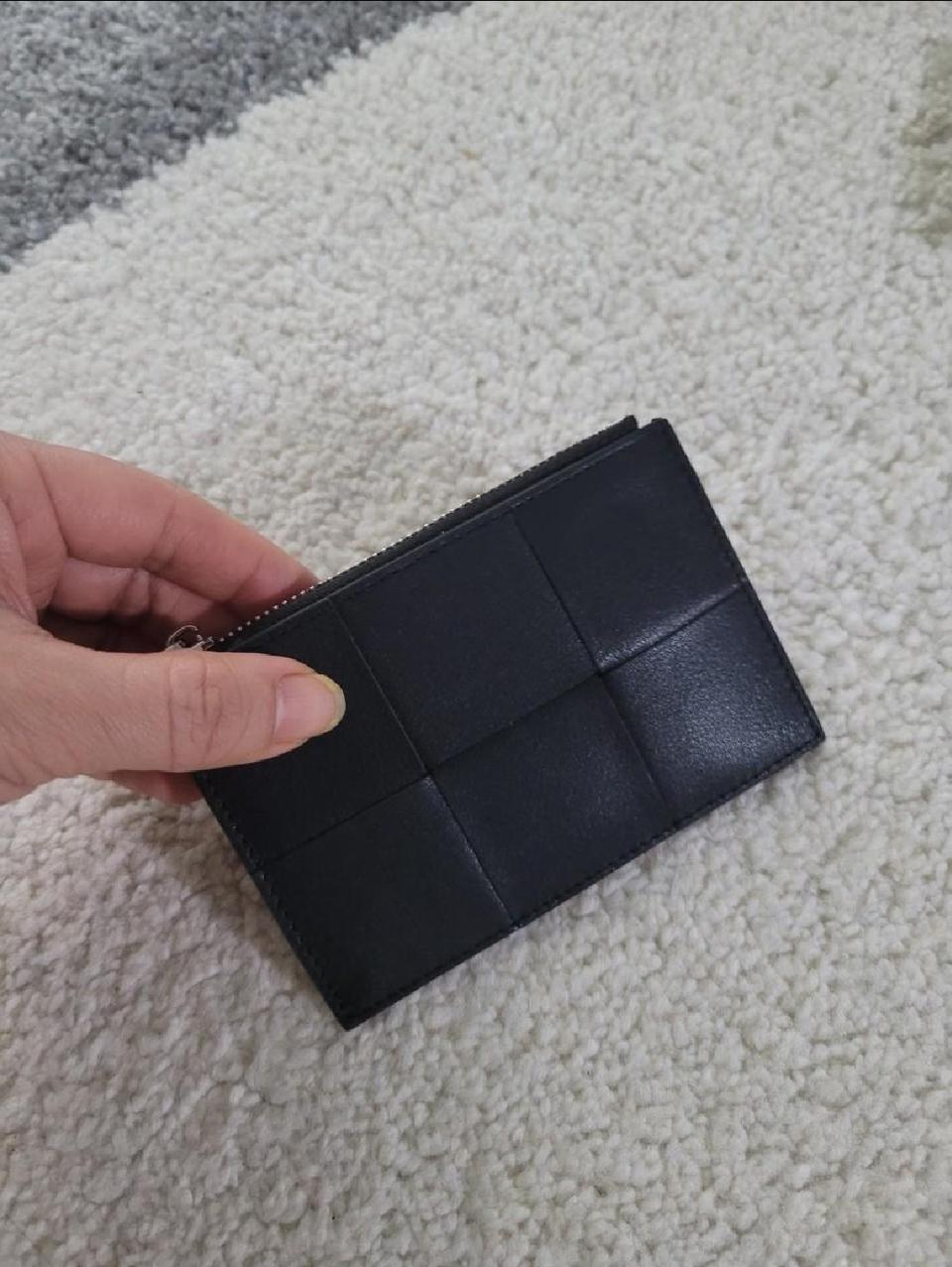 소가죽카드지갑 그리드지퍼카드지갑