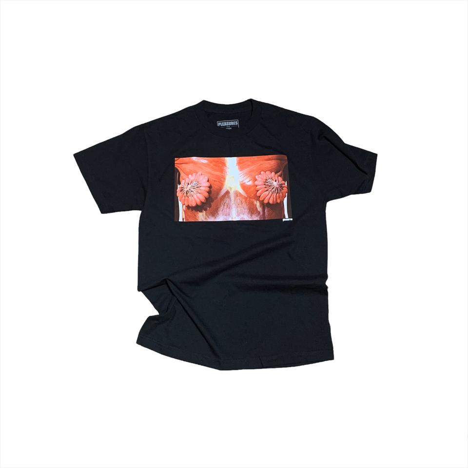 Pleasure 프린팅 반팔 티셔츠