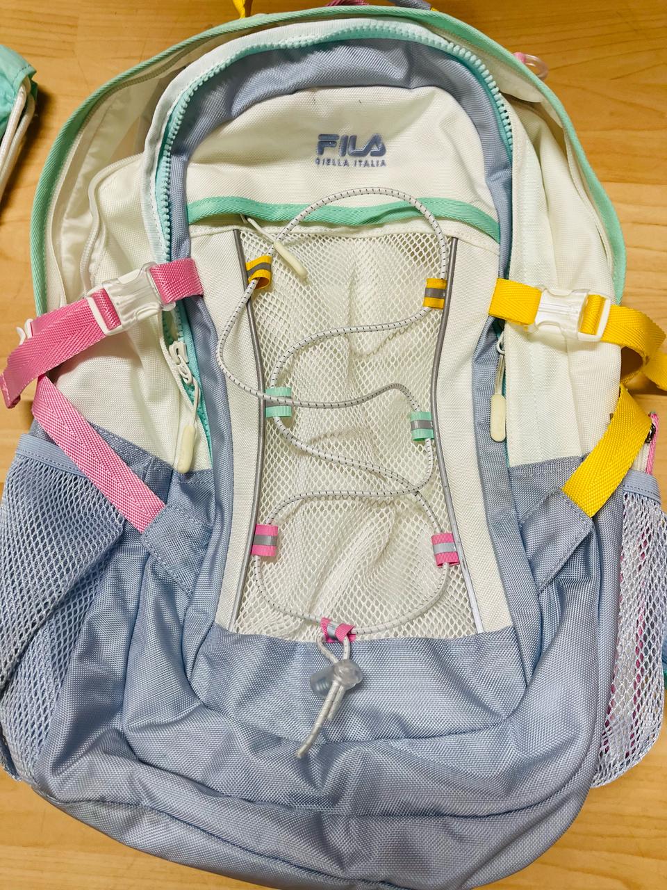 휠라 중고등용 백팩+보조가방 판매합니다