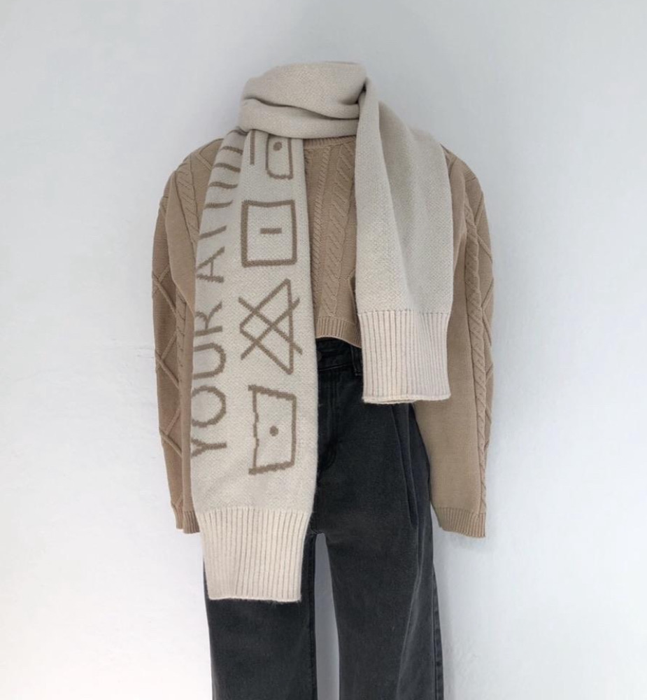 모모지엔(세일맛집) 목도리 케이프 머플러 니트 스웨터