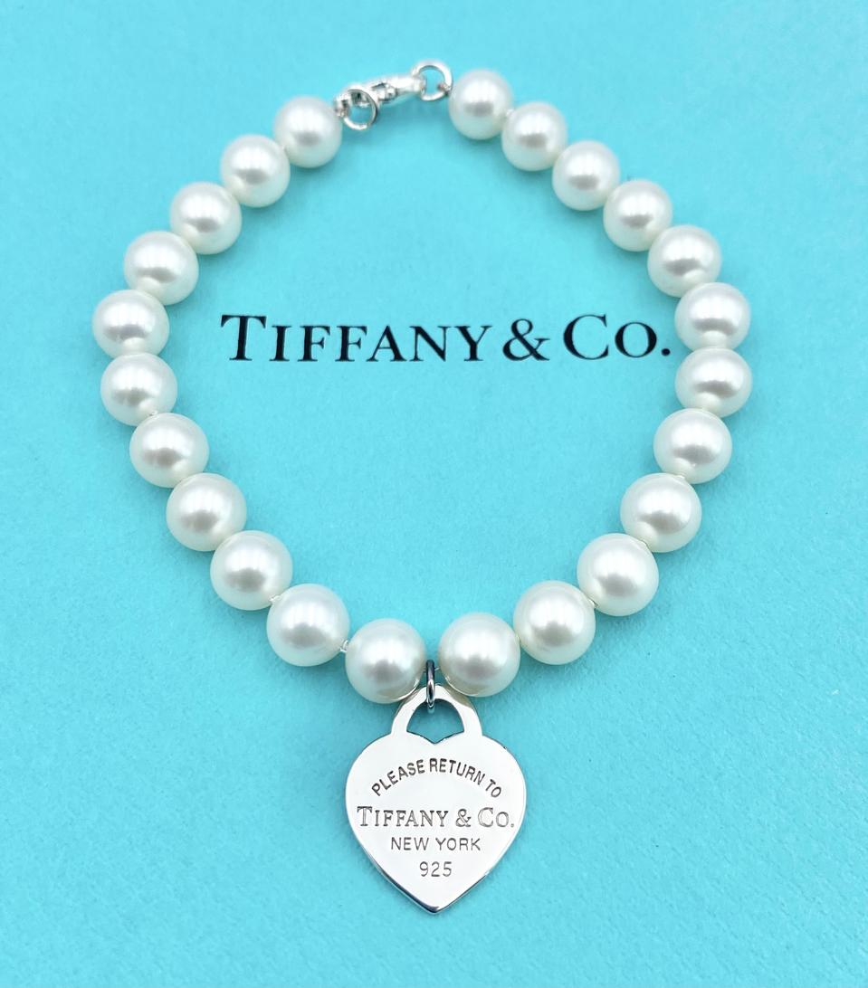 [정품] 티파니앤코 리턴투티파니 하트태그 진주 팔찌 