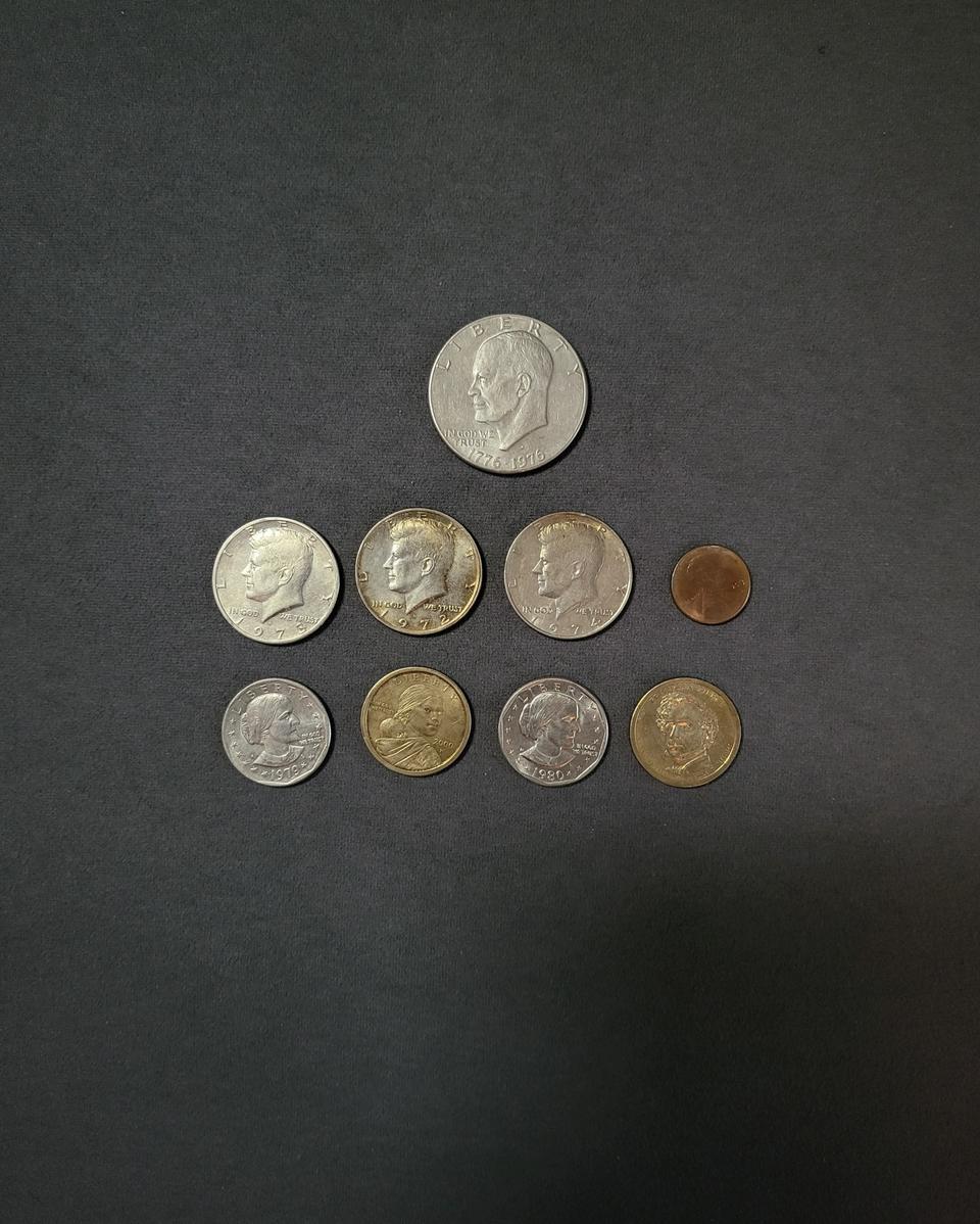 옛날돈 ,케네디코인,1970십원 1972년50원 (일괄)