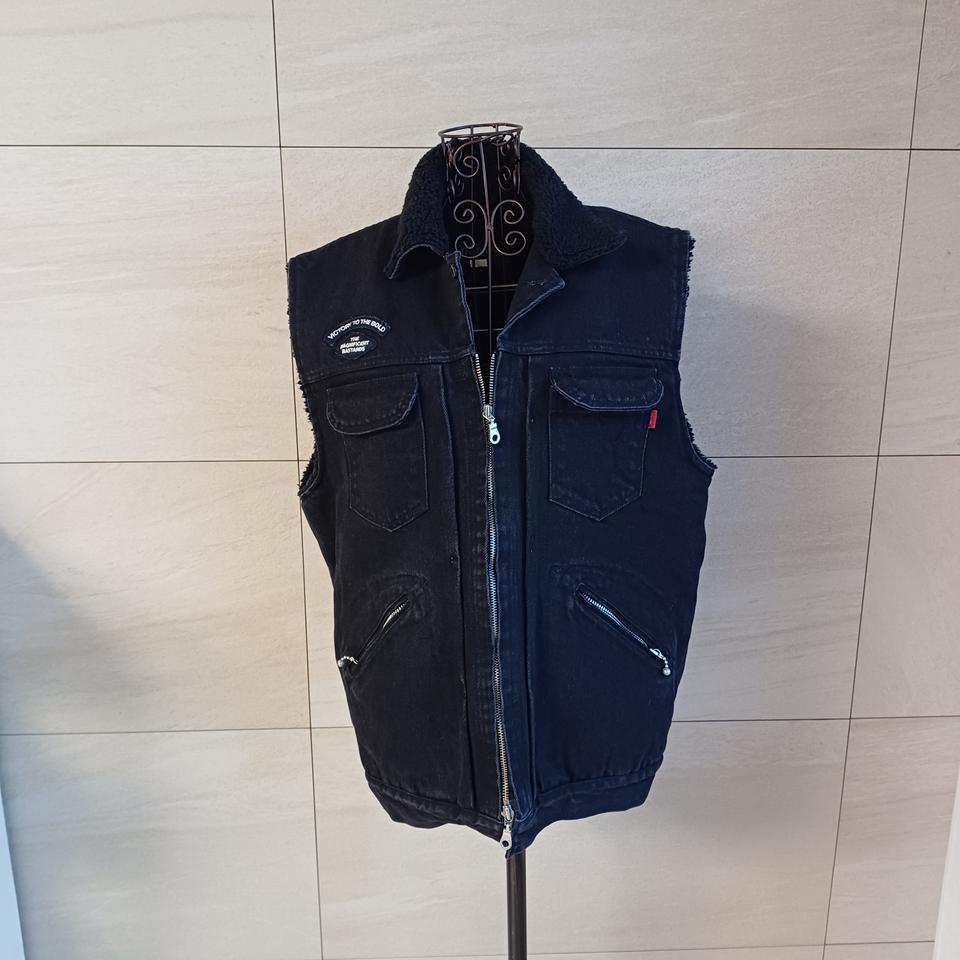 블랙양털데님조끼(free)