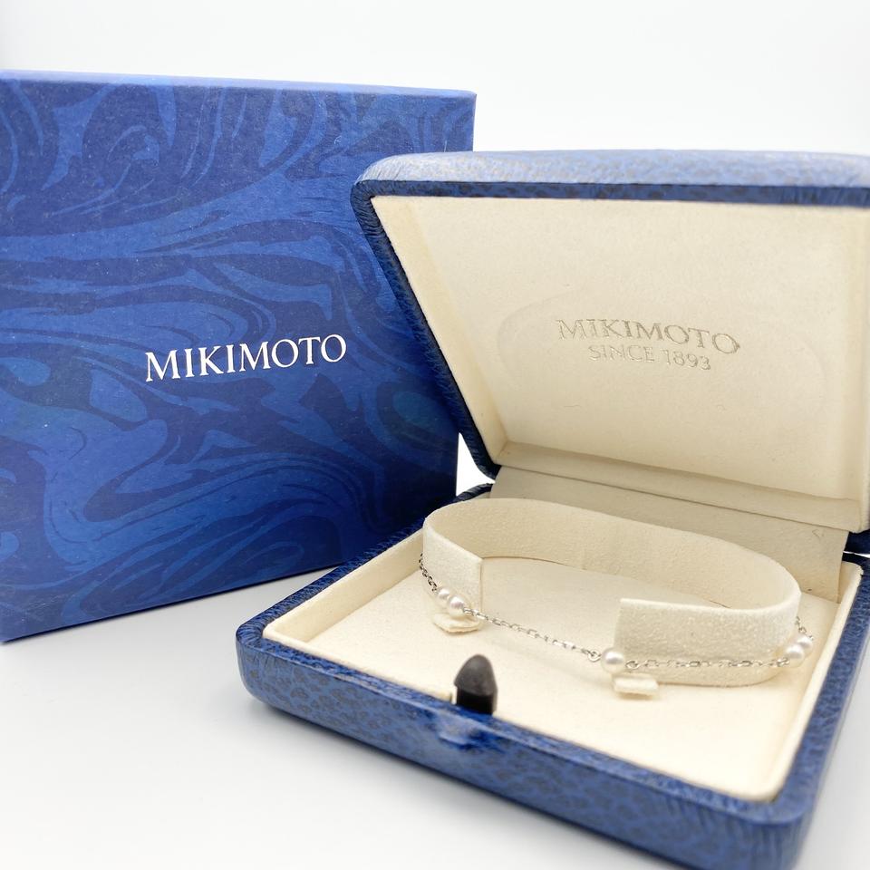 [정품] 미키모토 18K 화이트골드 베이비진주 팔찌